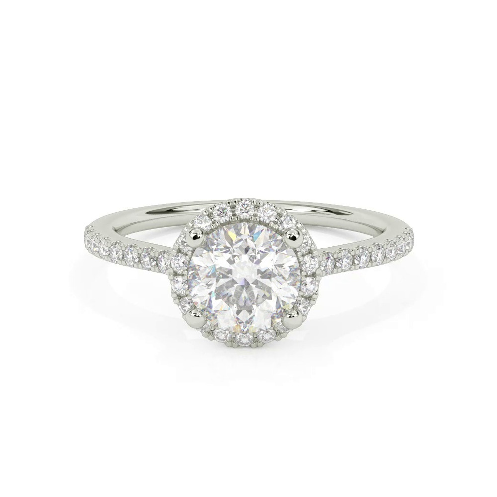 360 degree view of Tasha Diamond Halo Engagement Ring