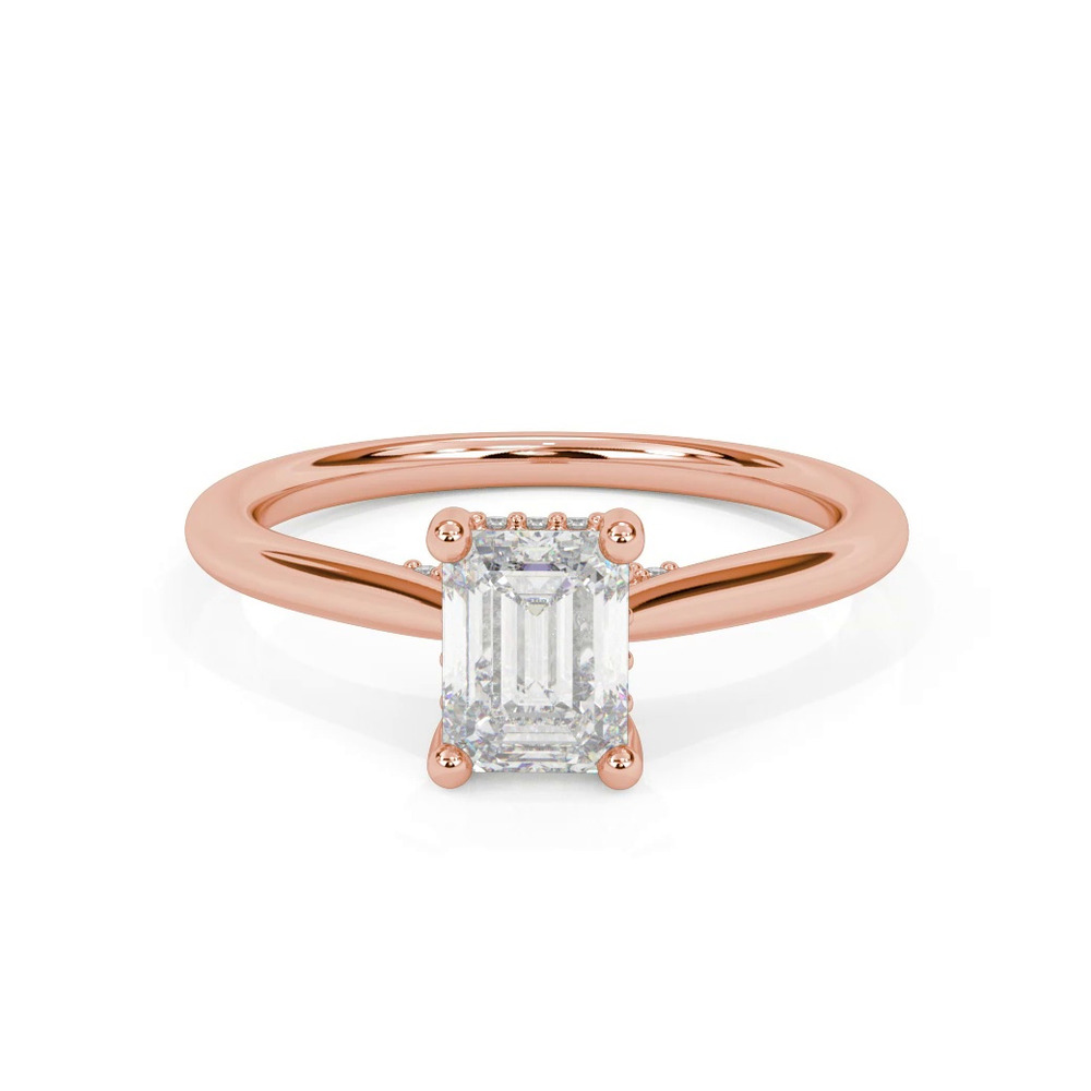 360 degree view of Kate Hidden Halo Diamond Engagement Ring