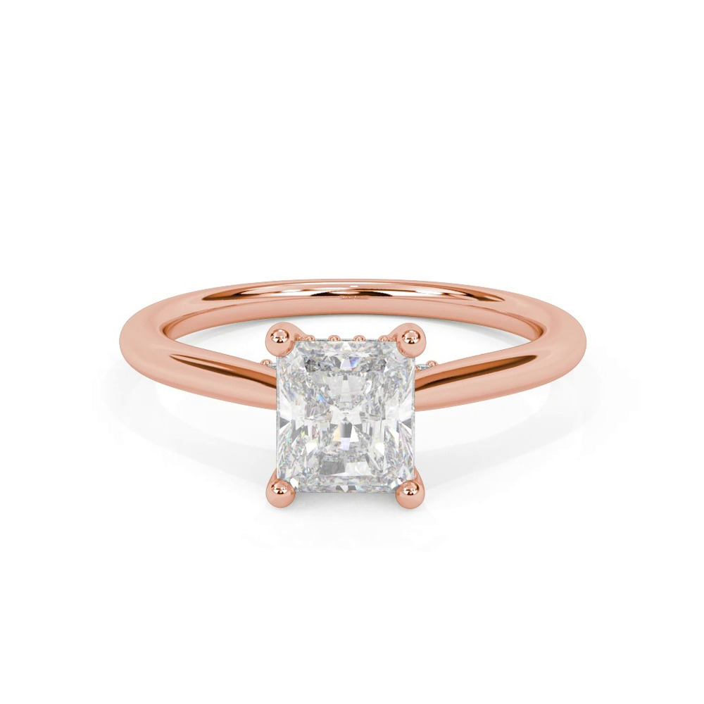 360 degree view of Kate Hidden Halo Diamond Engagement Ring