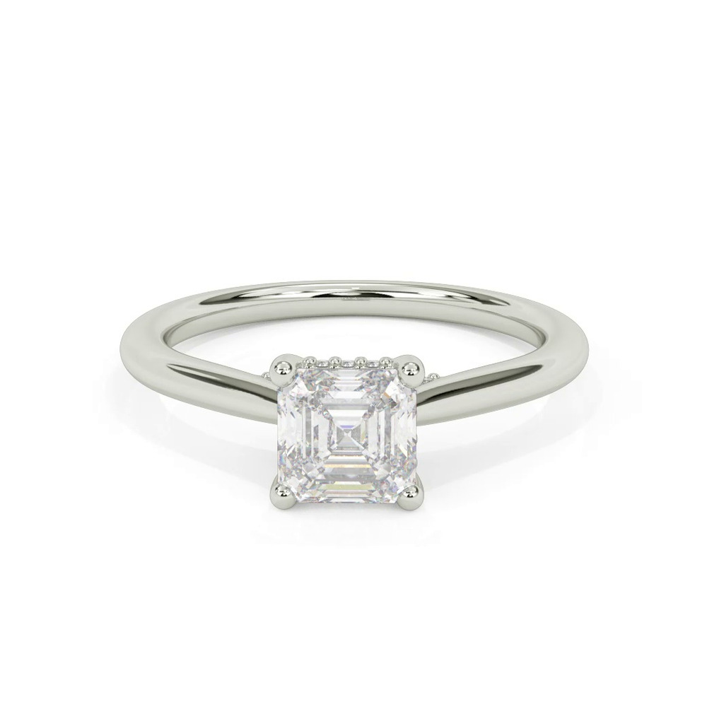 360 degree view of Kate Hidden Halo Diamond Engagement Ring