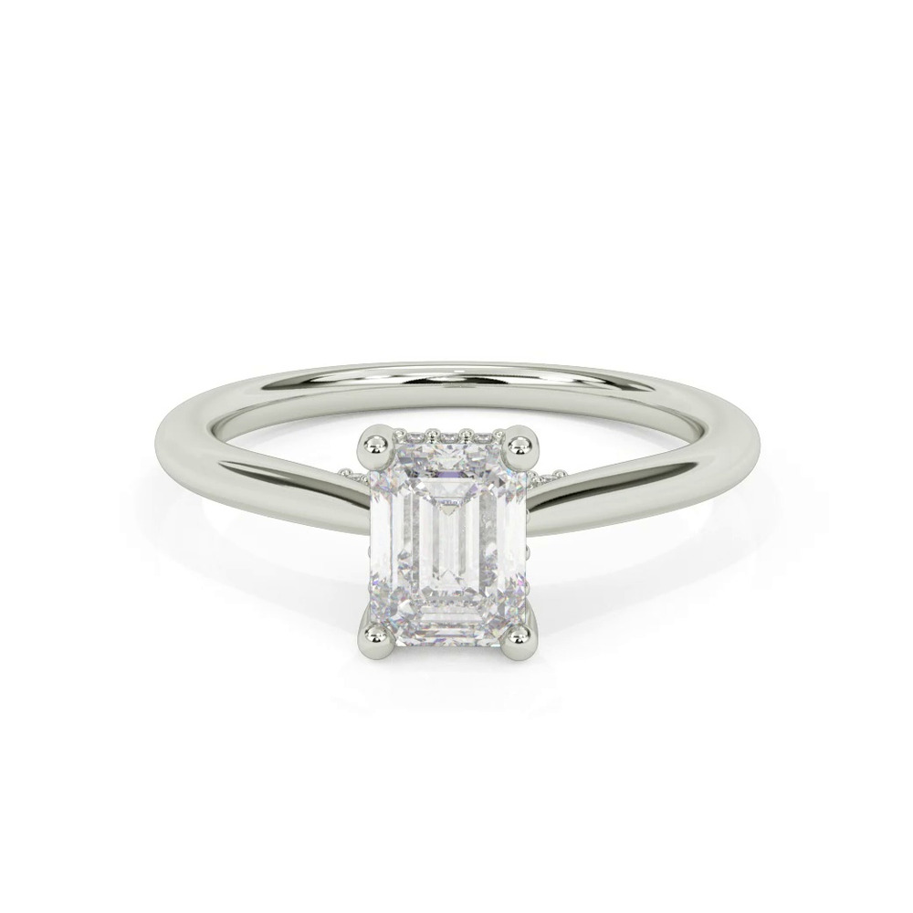 360 degree view of Kate Hidden Halo Diamond Engagement Ring