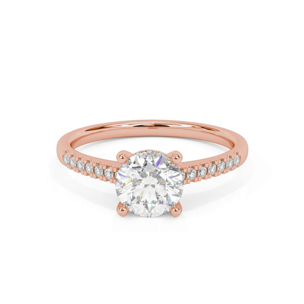 360 degree view of Daphne Hidden Halo Engagement Ring