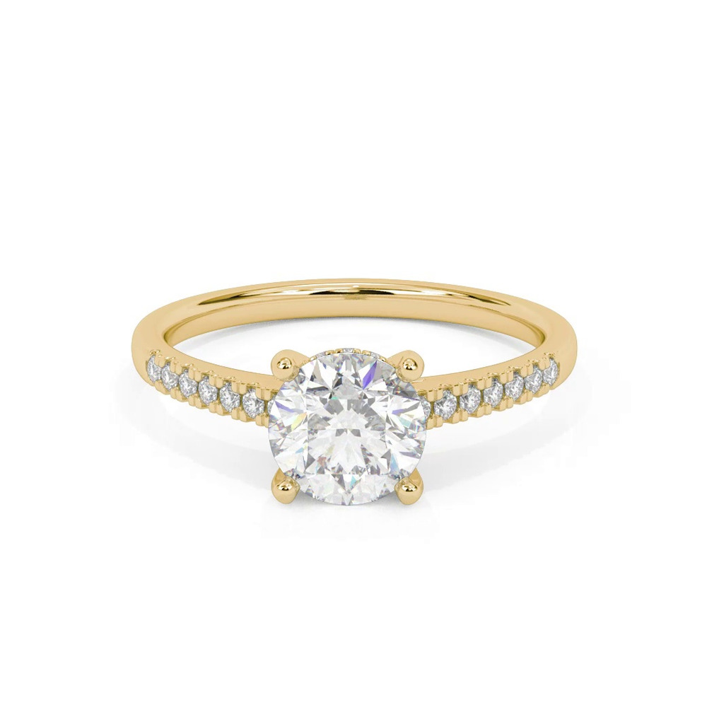 360 degree view of Daphne Hidden Halo Engagement Ring