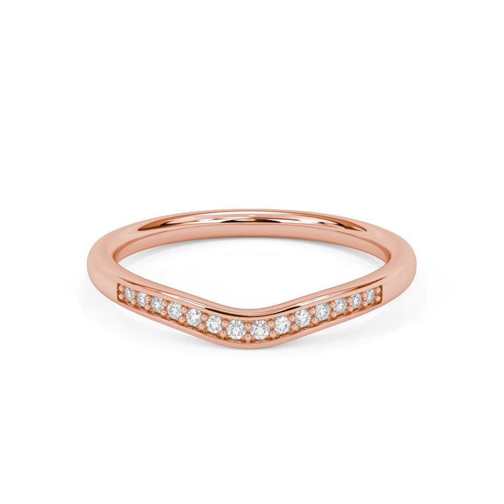 360 degree view of Zelda Contoured Diamond Band