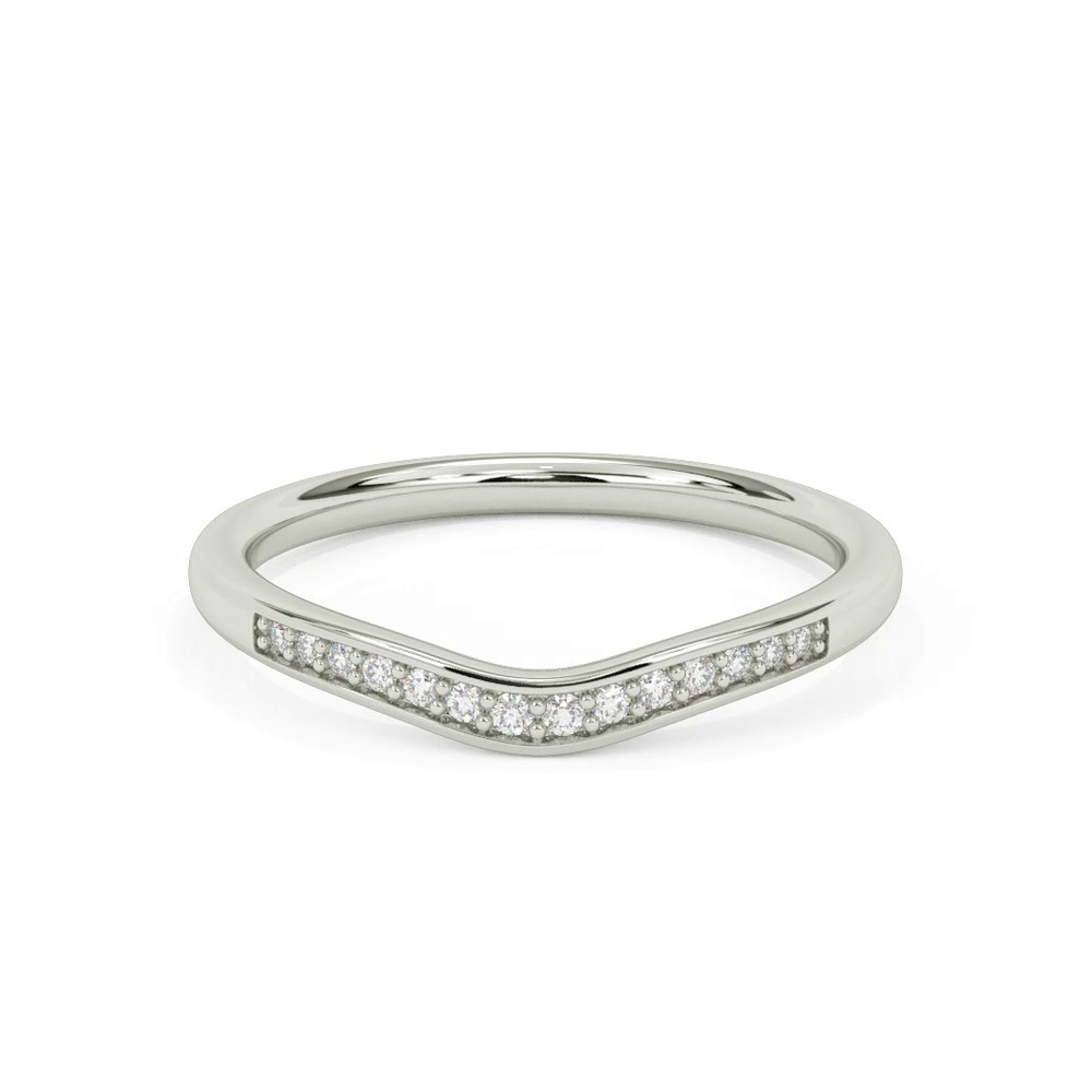 360 degree view of Zelda Contoured Diamond Band