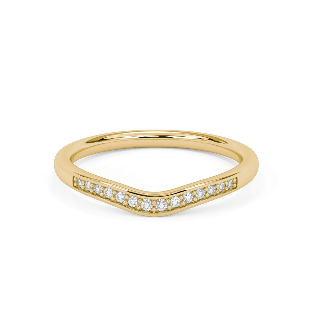 360 degree view of Zelda Contoured Diamond Band
