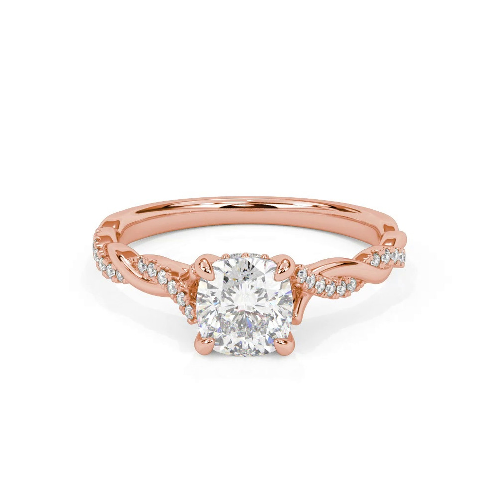 360 degree view of Kayleigh Lab Diamond Twist Engagement Ring