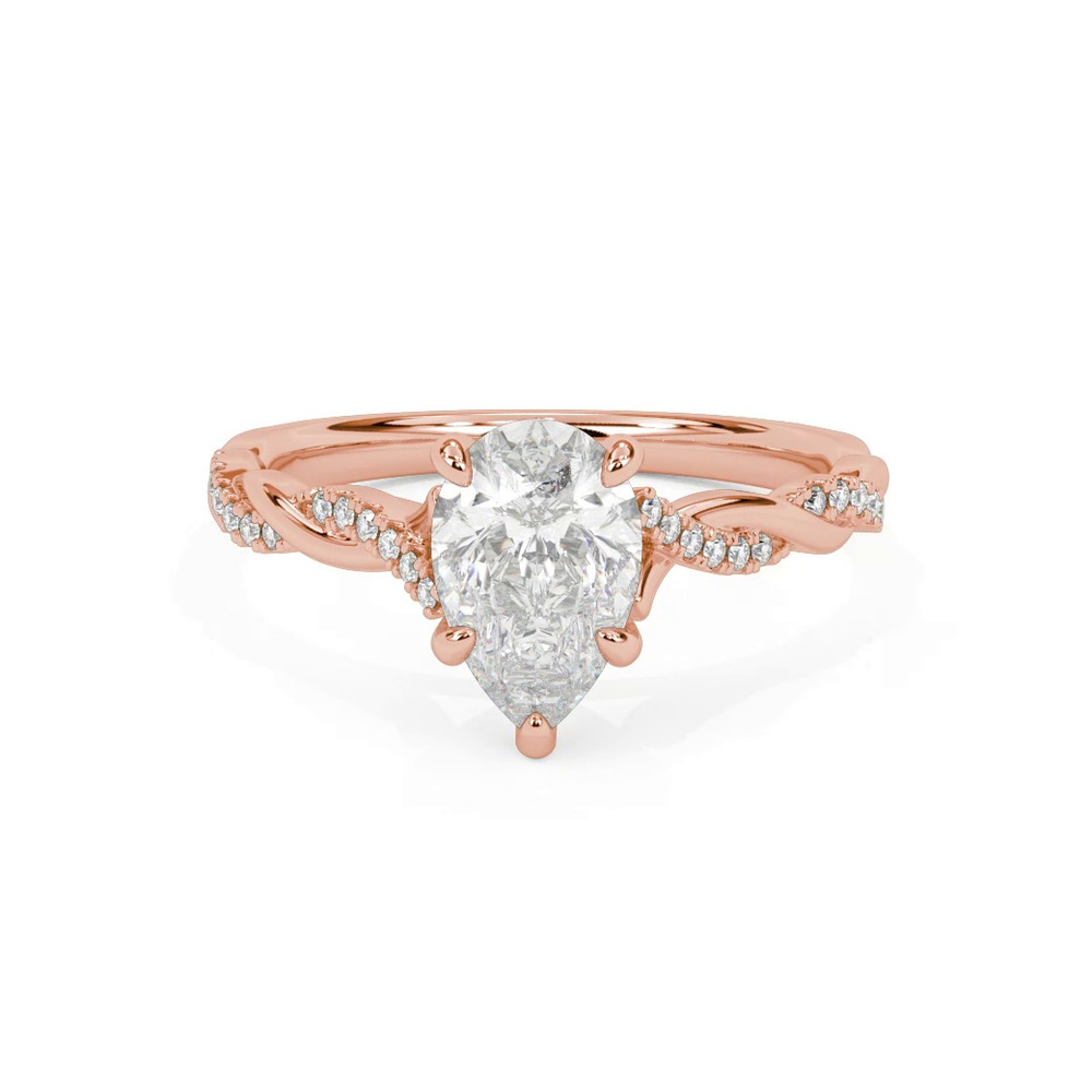 360 degree view of Kayleigh Lab Diamond Twist Engagement Ring