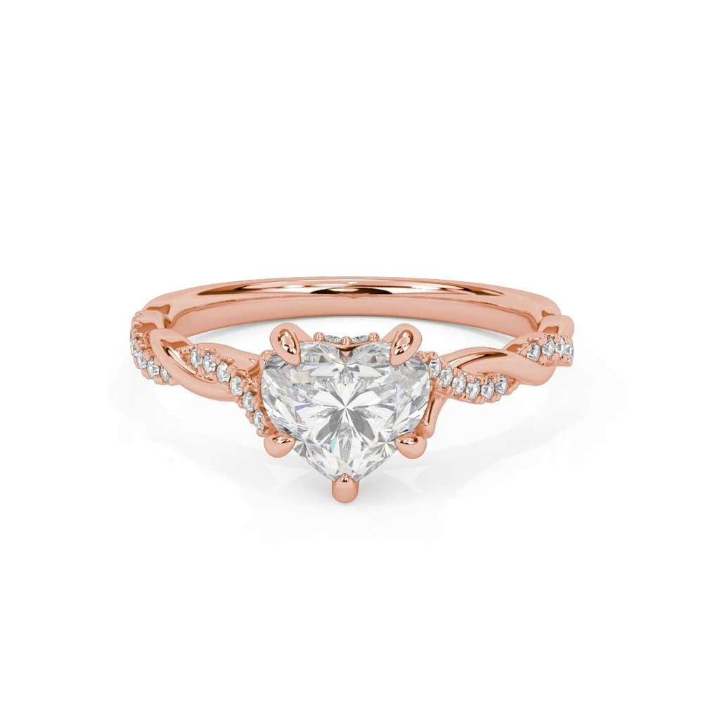 360 degree view of Kayleigh Lab Diamond Twist Engagement Ring