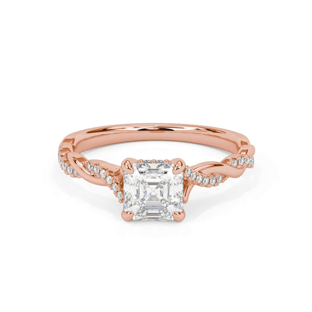 360 degree view of Kayleigh Lab Diamond Twist Engagement Ring