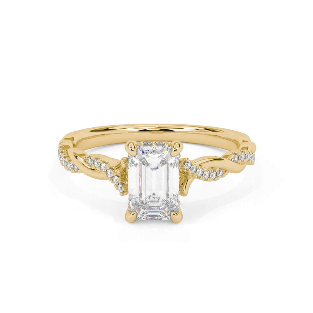 360 degree view of Kayleigh Lab Diamond Twist Engagement Ring