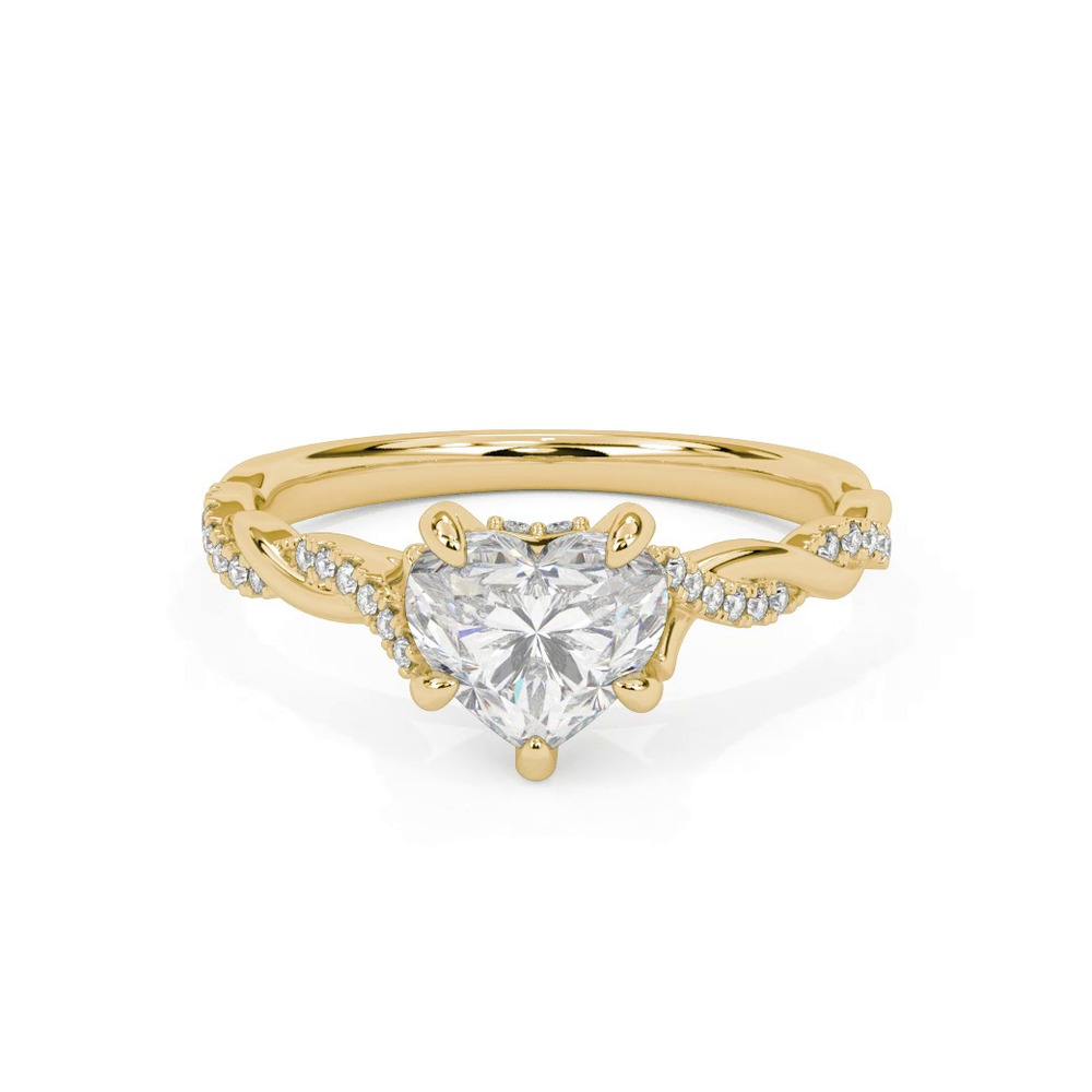 360 degree view of Kayleigh Lab Diamond Twist Engagement Ring
