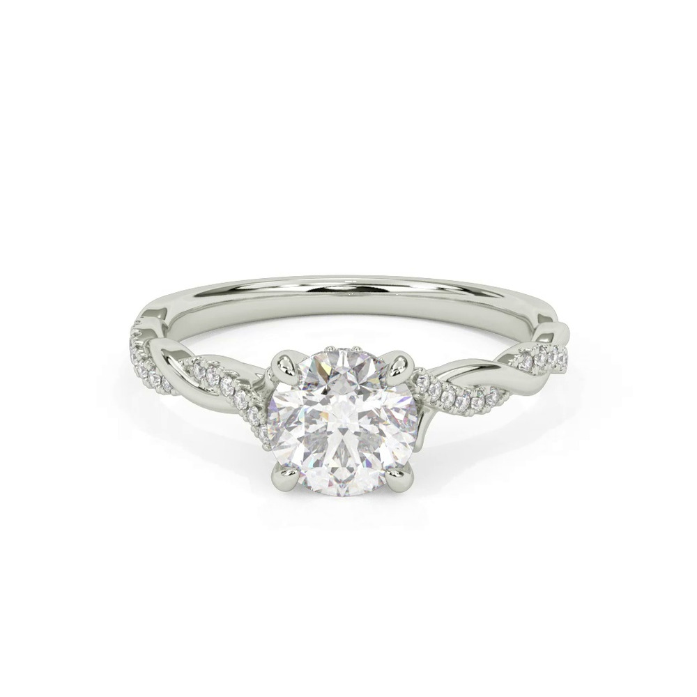 360 degree view of Kayleigh Lab Diamond Twist Engagement Ring