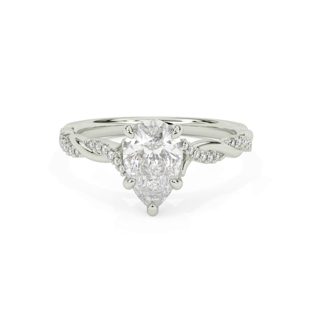 360 degree view of Kayleigh Lab Diamond Twist Engagement Ring