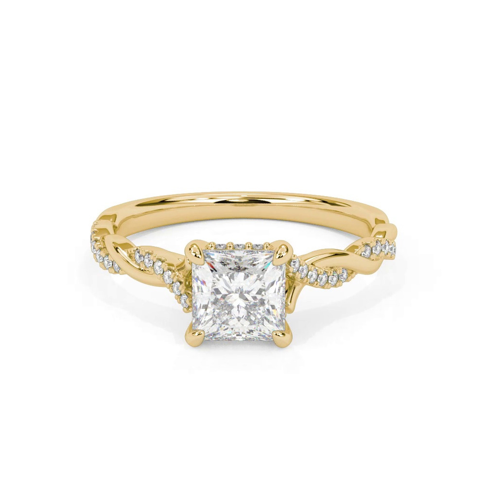 360 degree view of Kayleigh Lab Diamond Twist Engagement Ring
