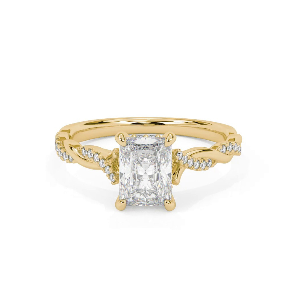 360 degree view of Kayleigh Lab Diamond Twist Engagement Ring