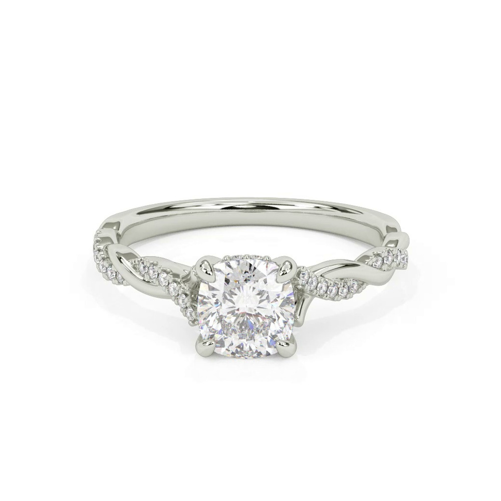 360 degree view of Kayleigh Lab Diamond Twist Engagement Ring