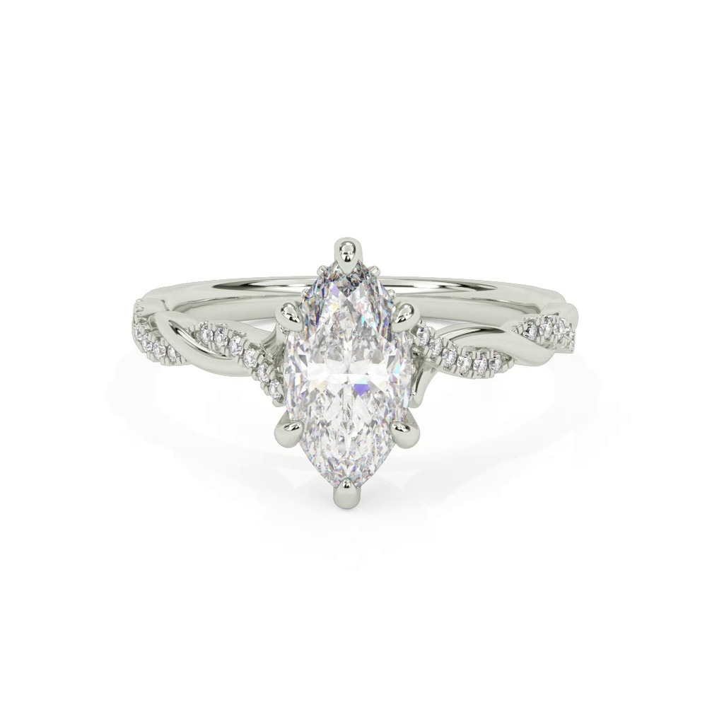 360 degree view of Kayleigh Lab Diamond Twist Engagement Ring