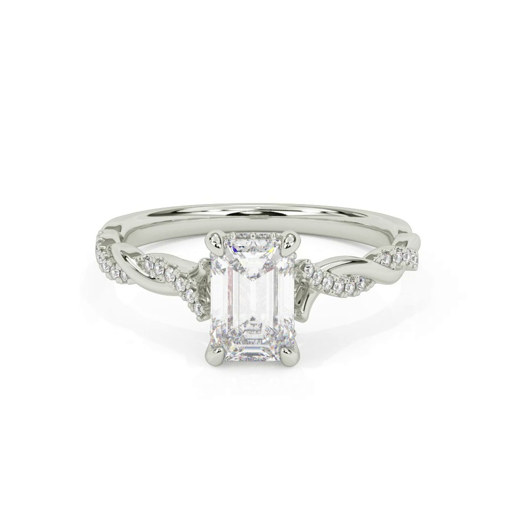 360 degree view of Kayleigh Lab Diamond Twist Engagement Ring