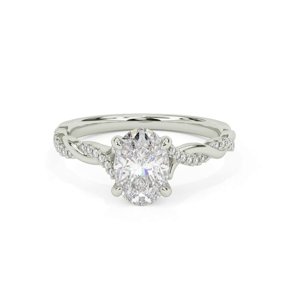 360 degree view of Kayleigh Lab Diamond Twist Engagement Ring