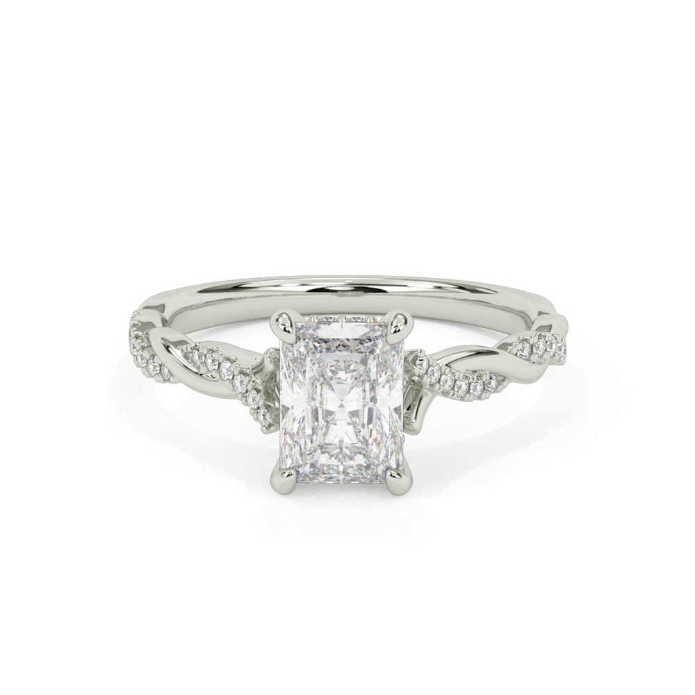360 degree view of Kayleigh Lab Diamond Twist Engagement Ring