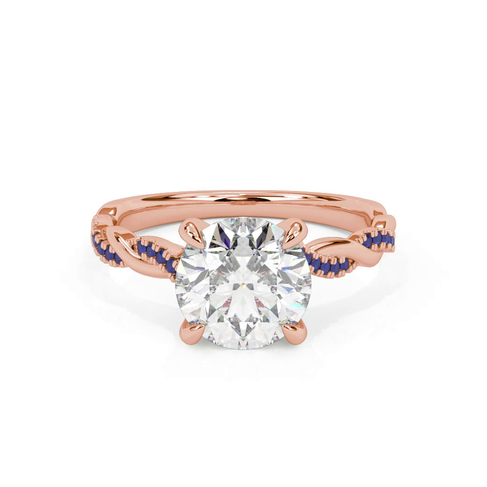 360 degree view of Kayleigh Sapphire Twist Engagement Ring