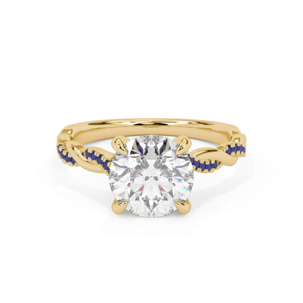 360 degree view of Kayleigh Sapphire Twist Engagement Ring