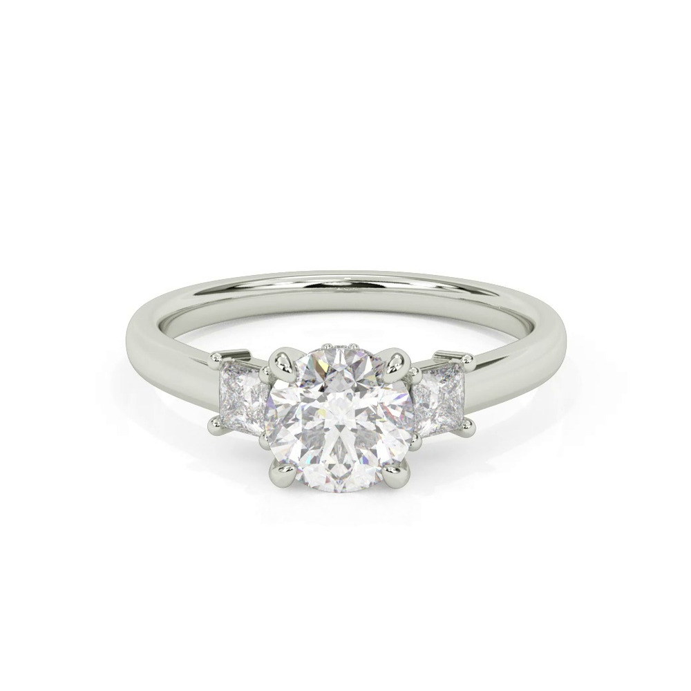 360 degree view of Shelby Classic Three Stone Engagement Ring