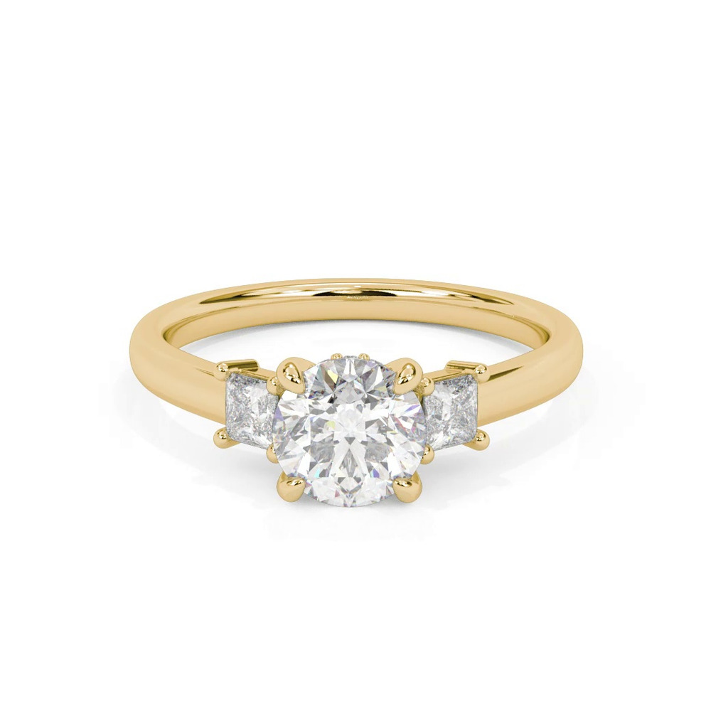 360 degree view of Shelby Classic Three Stone Engagement Ring