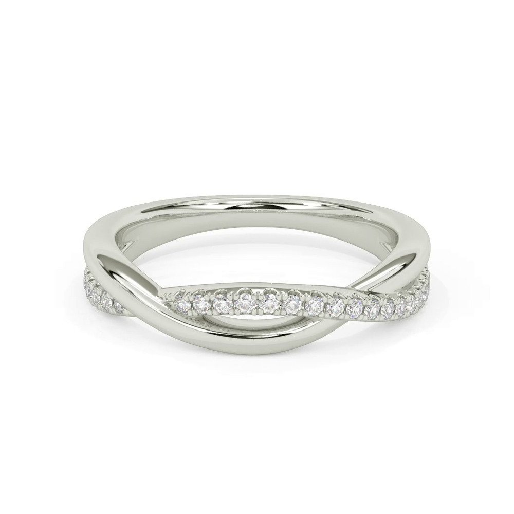 360 degree view of Lexie Contemporary Twist Diamond Band