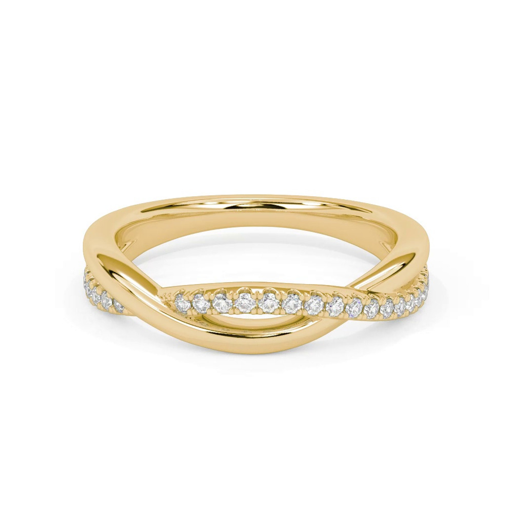 360 degree view of Lexie Contemporary Twist Diamond Band