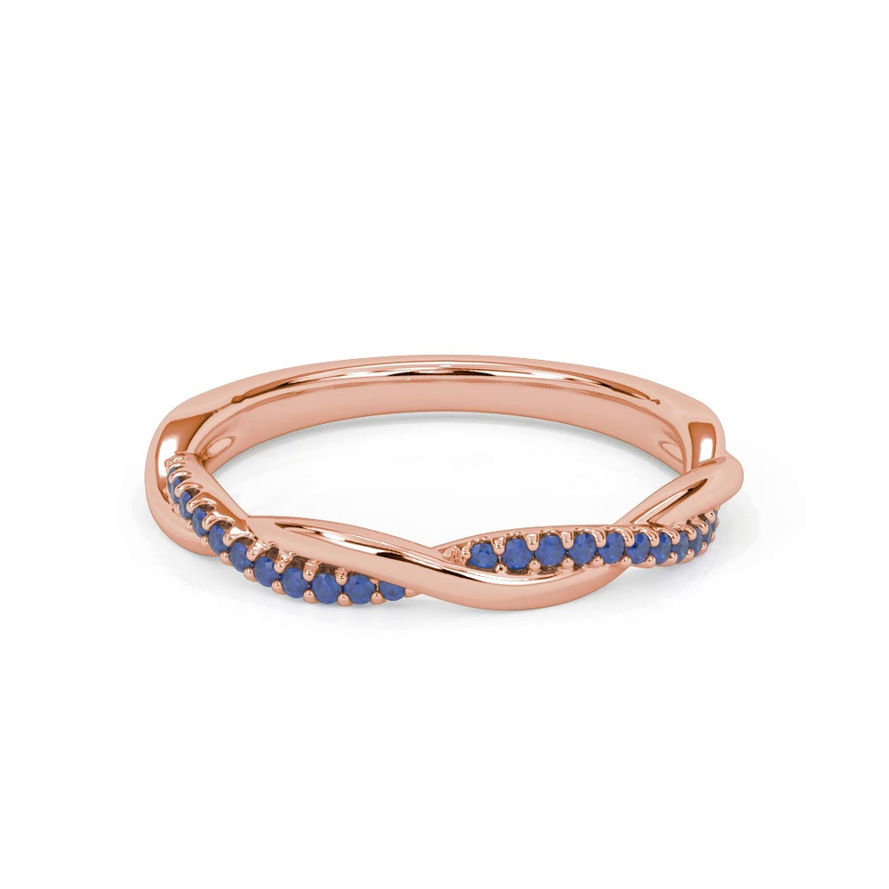 360 degree view of Leighton Sapphire Twist Band
