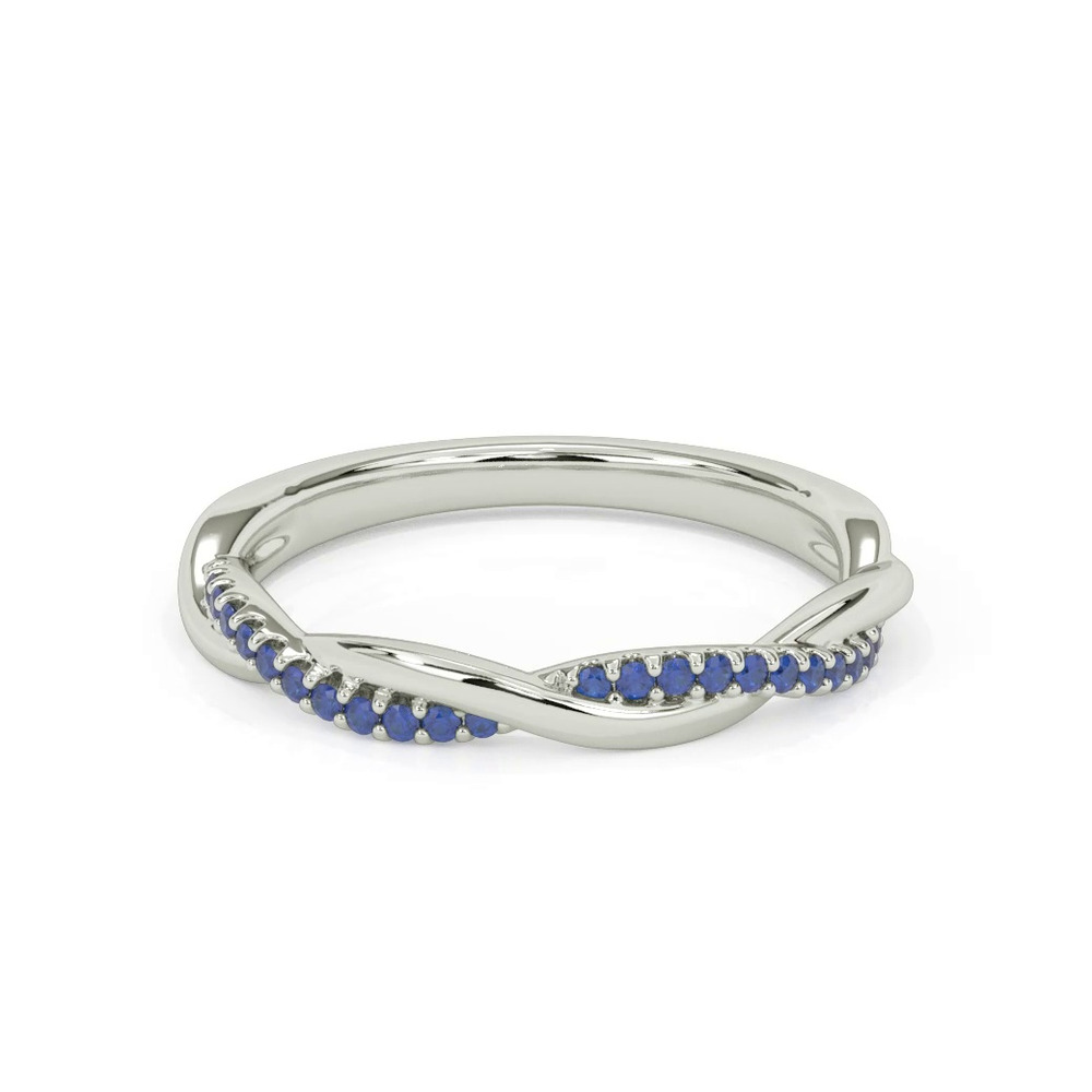 360 degree view of Leighton Sapphire Twist Band