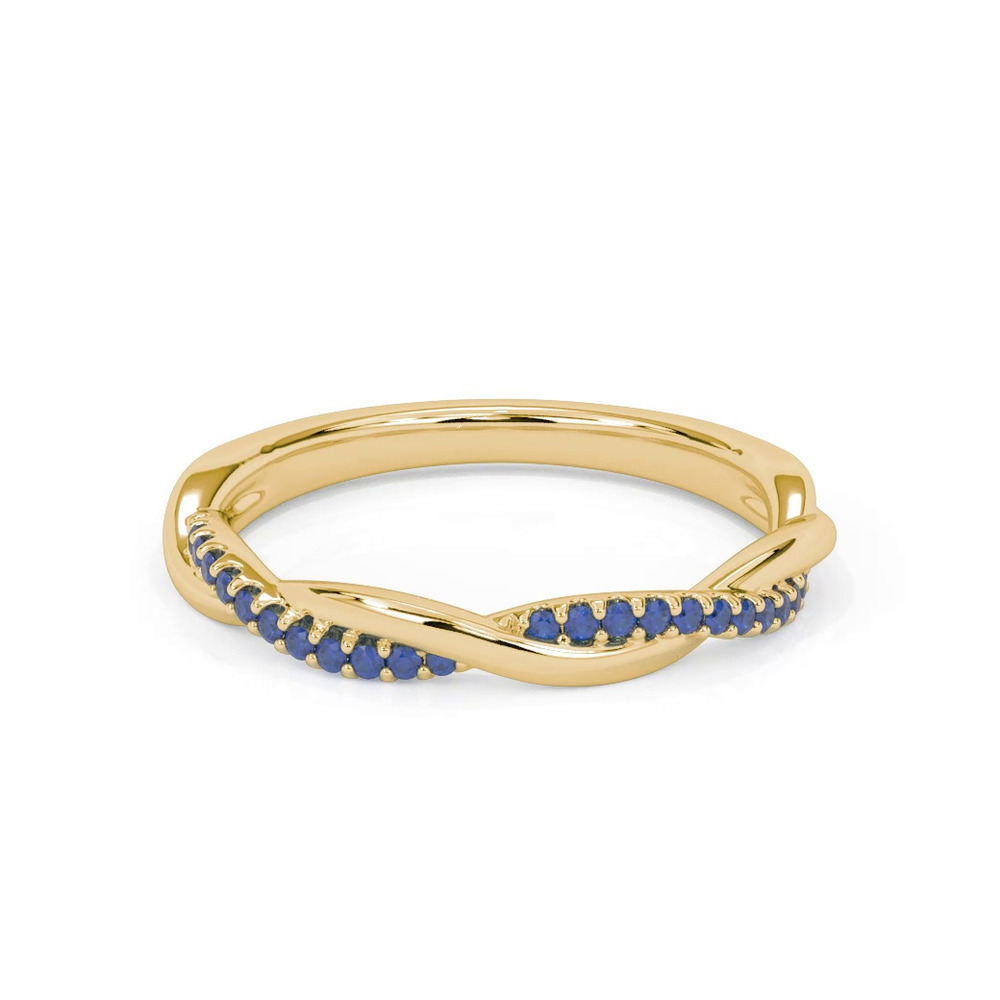 360 degree view of Leighton Sapphire Twist Band