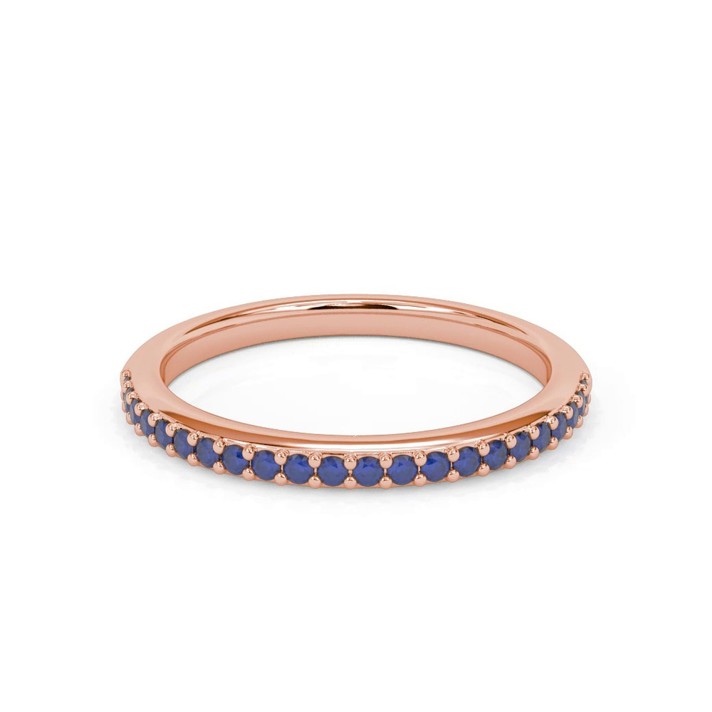 360 degree view of Parker Pave Sapphire Band