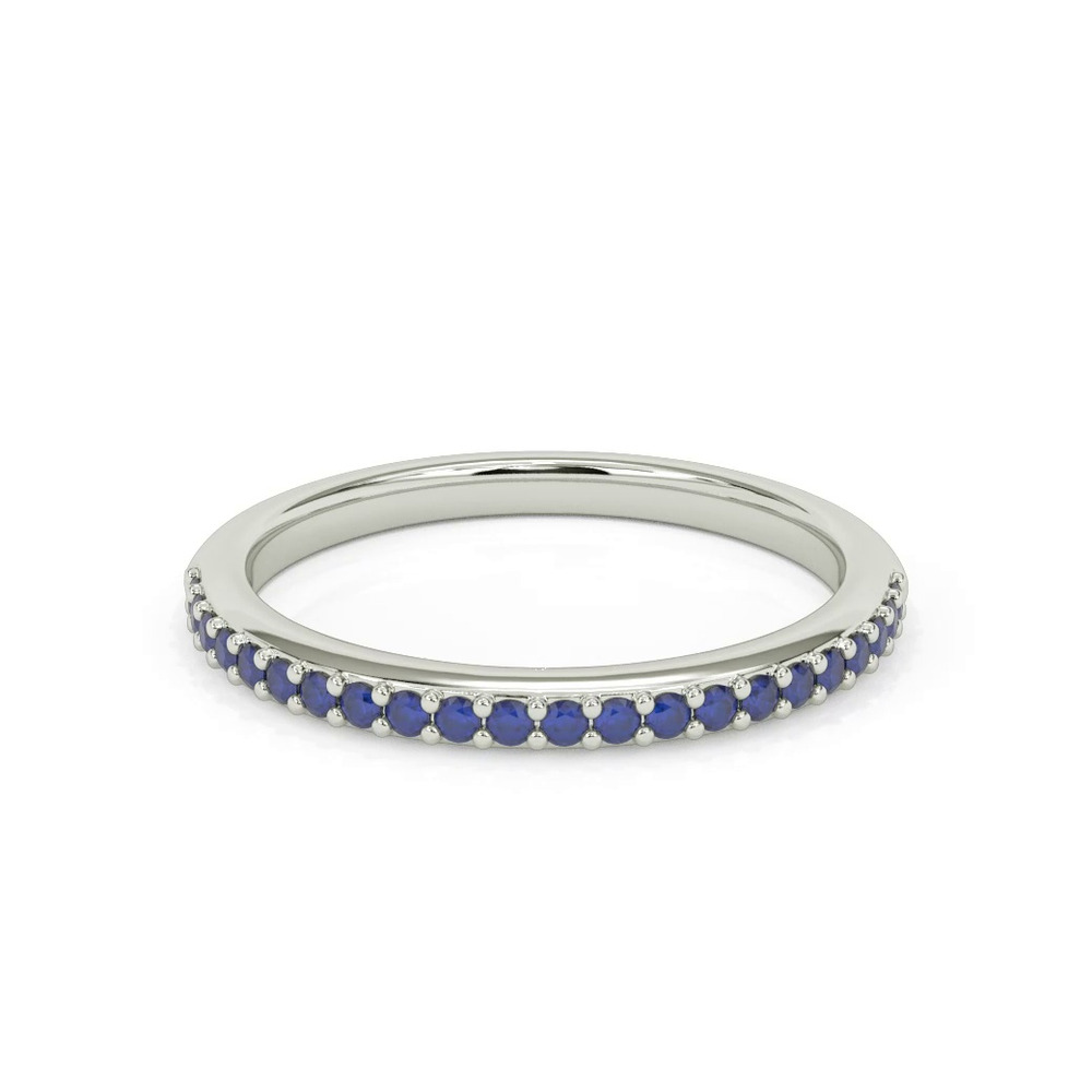 360 degree view of Parker Pave Sapphire Band