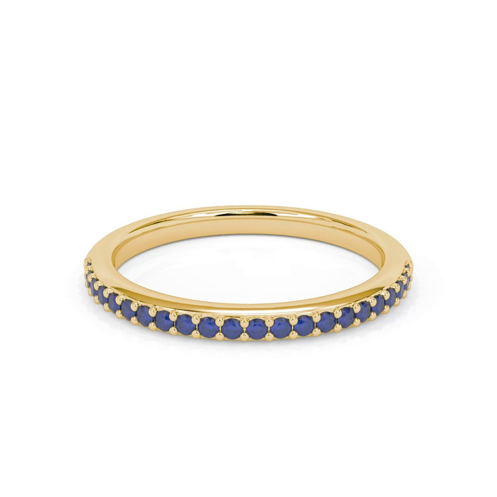 360 degree view of Parker Pave Sapphire Band