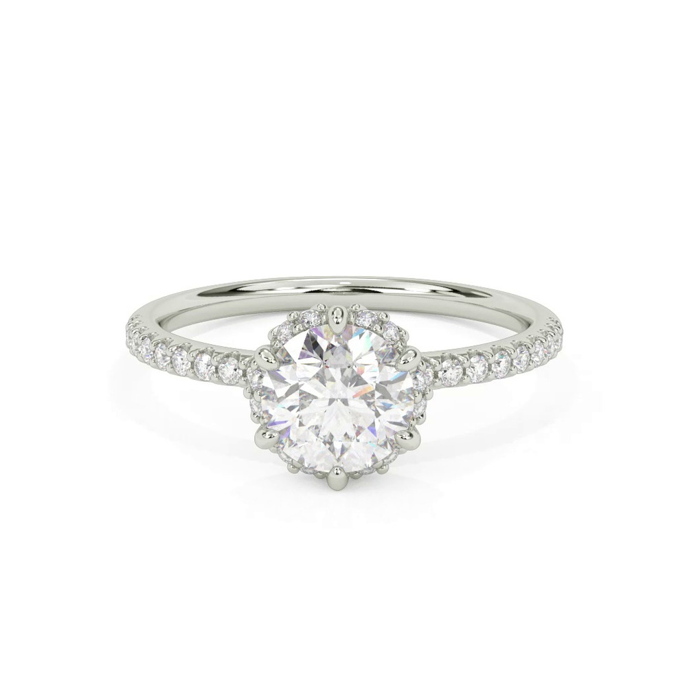 360 degree view of Elliott Diamond Halo Engagement Ring
