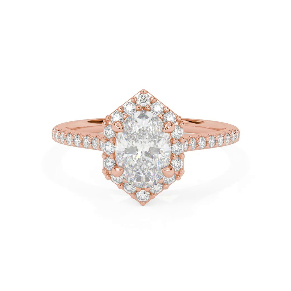 360 degree view of Lorelai Halo Engagement Ring