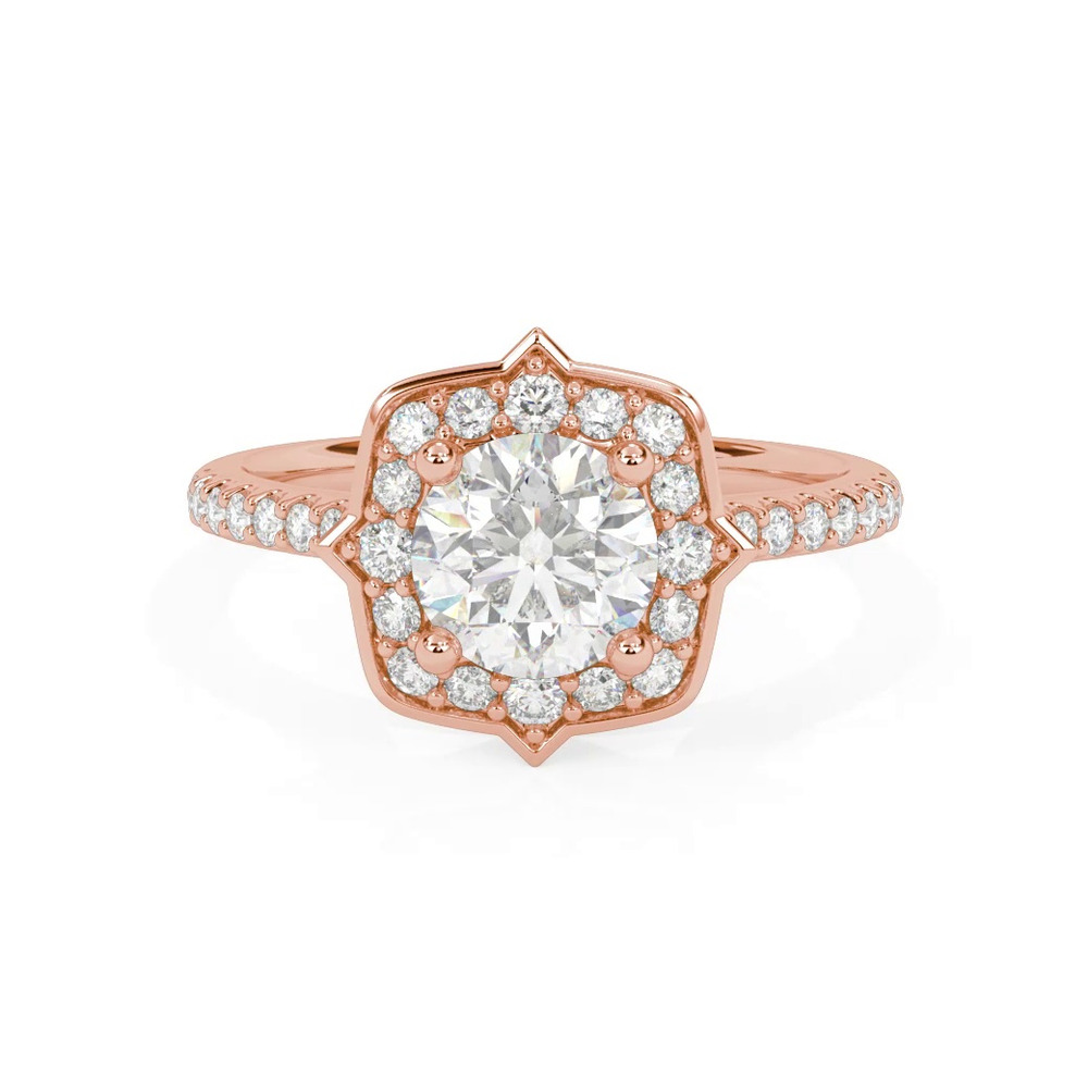 360 degree view of Peyton Halo Engagement Ring