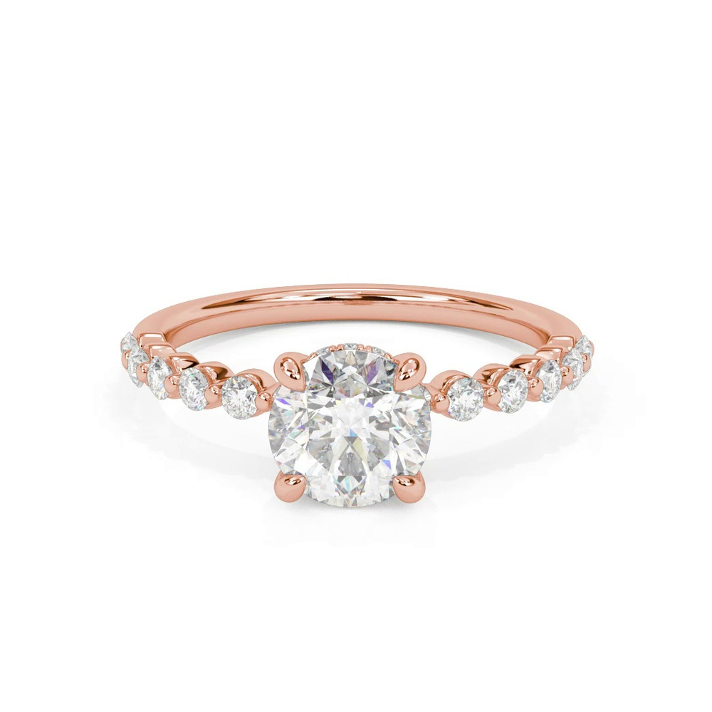 360 degree view of Bliss Shared Prong Diamond Engagement Ring