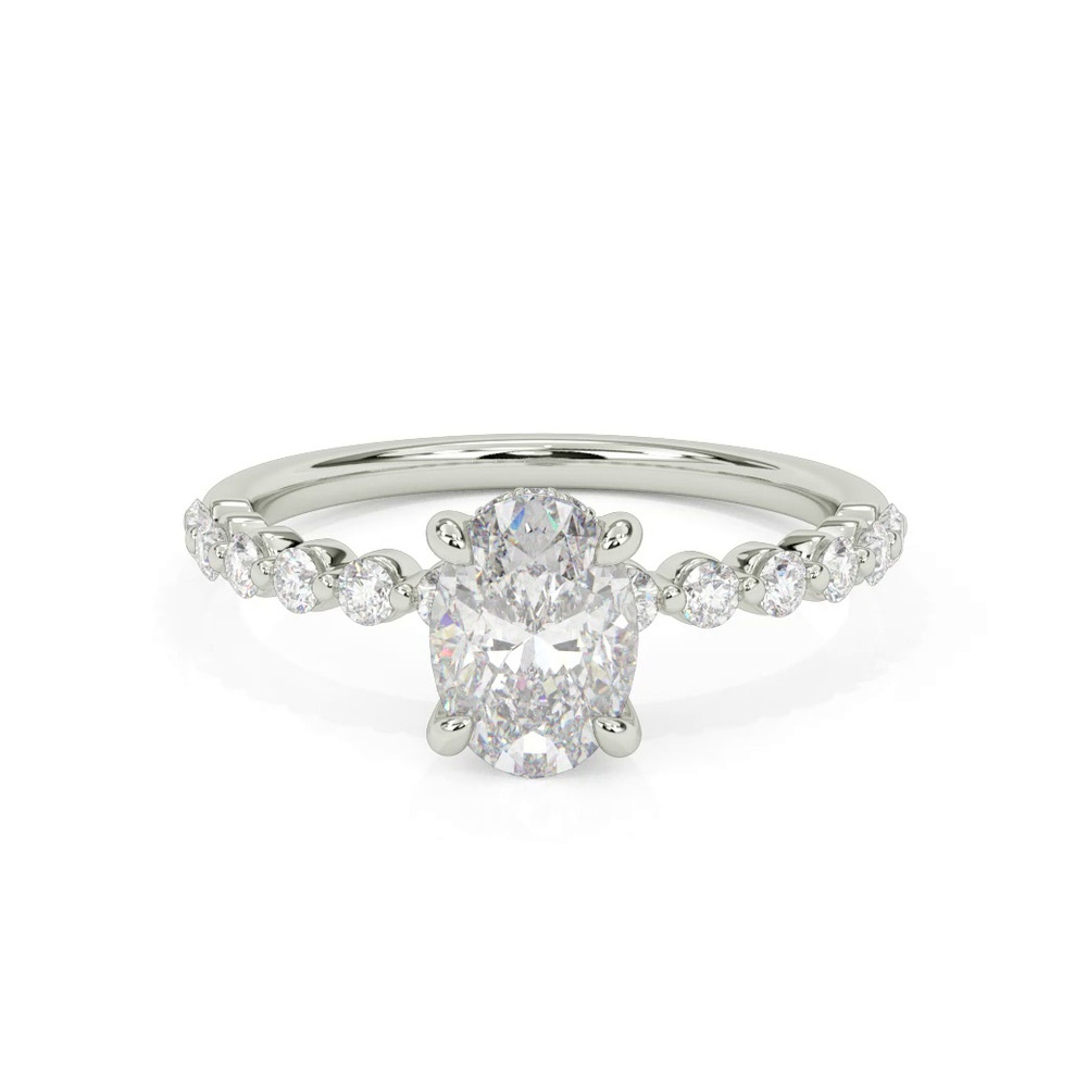 360 degree view of Bliss Shared Prong Diamond Engagement Ring