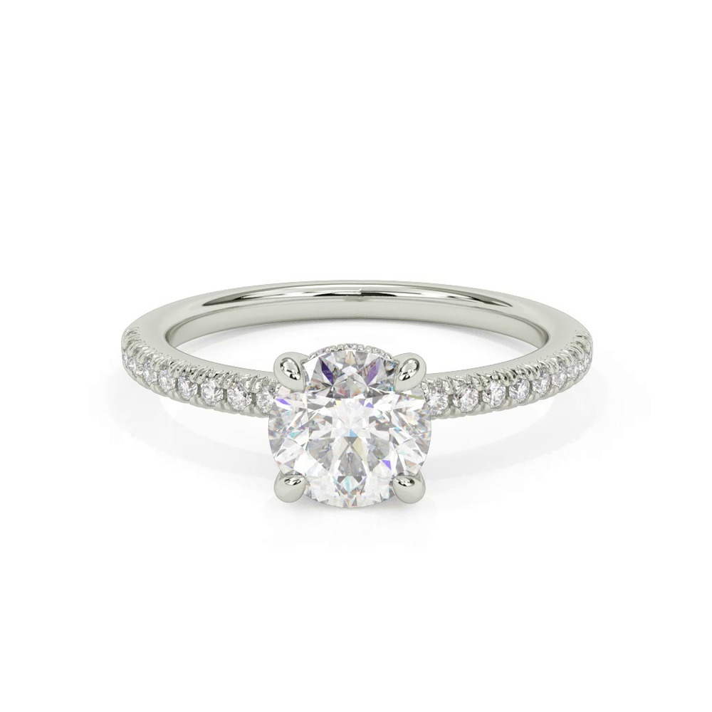 360 degree view of Penny Pavé Diamond Hidden Halo Engagement Ring