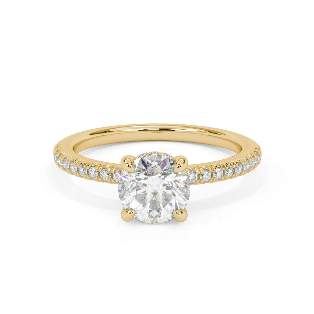 360 degree view of Penny Pavé Diamond Hidden Halo Engagement Ring