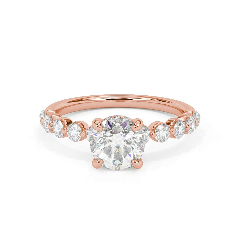 360 degree view of Bliss Grand Shared Prong Diamond Engagement Ring