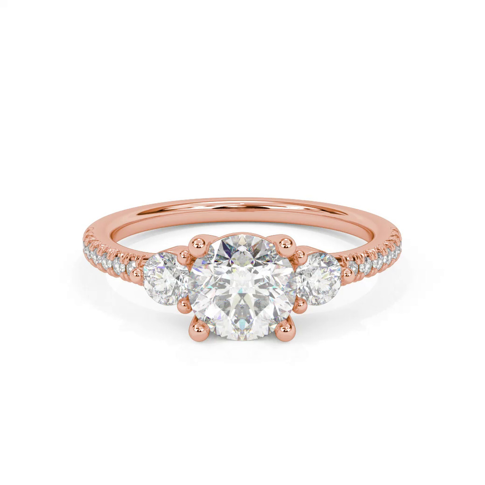 360 degree view of Brigitte Pavé Engagement Ring