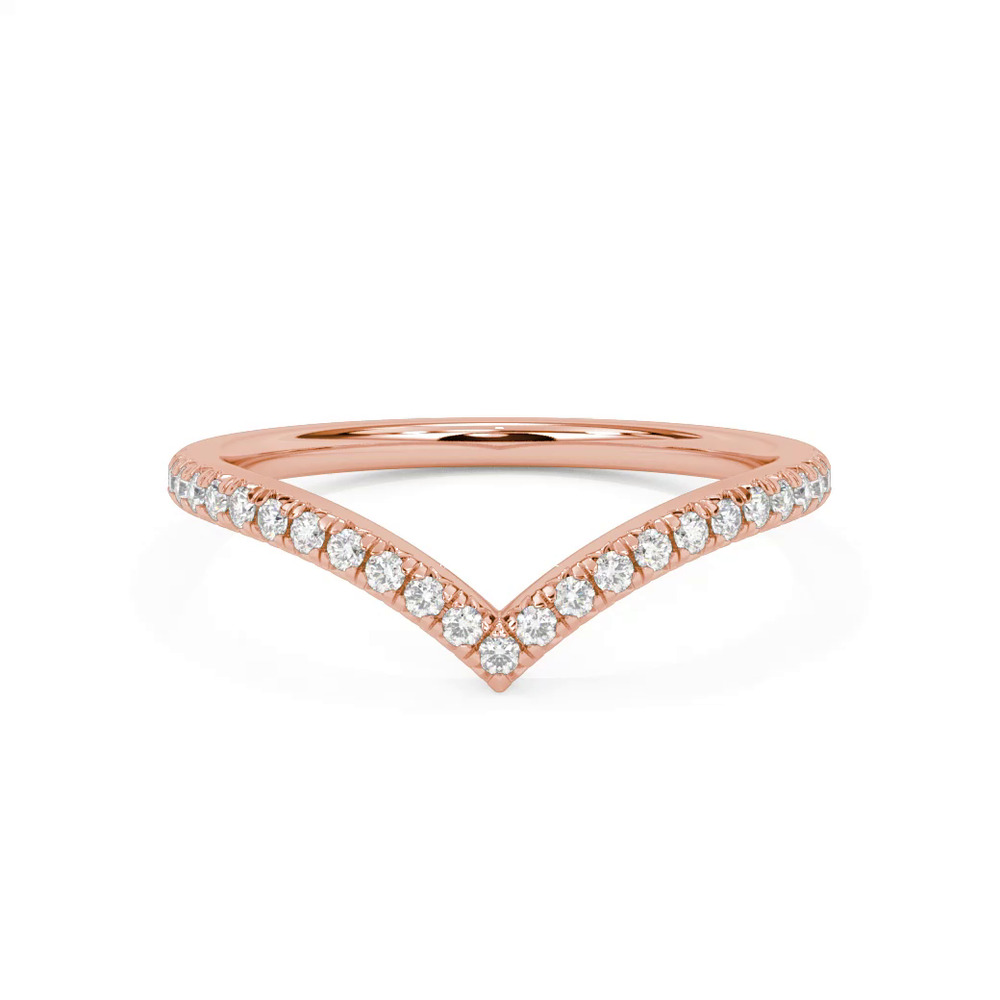 360 degree view of Brigitte Pavé Lab Diamond V-Band