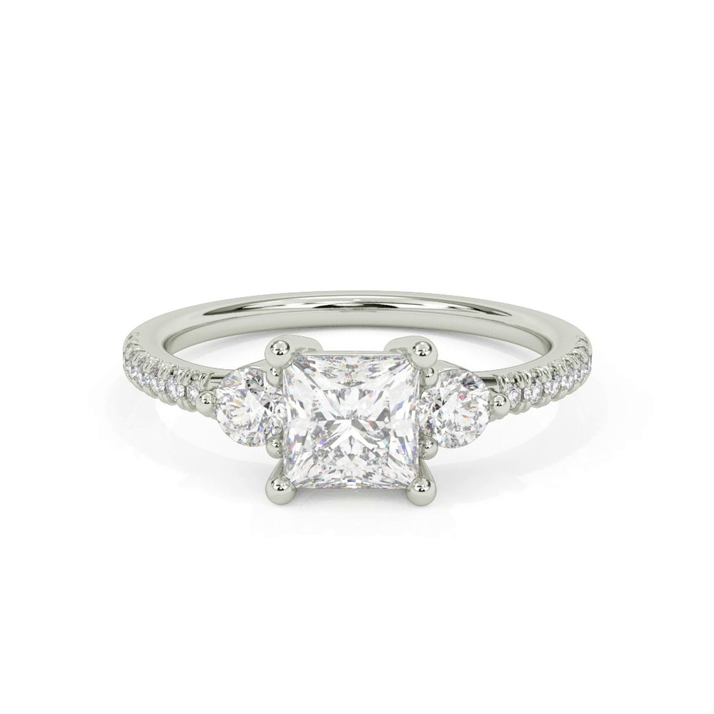 360 degree view of Brigitte Diamond Accent Engagement Ring
