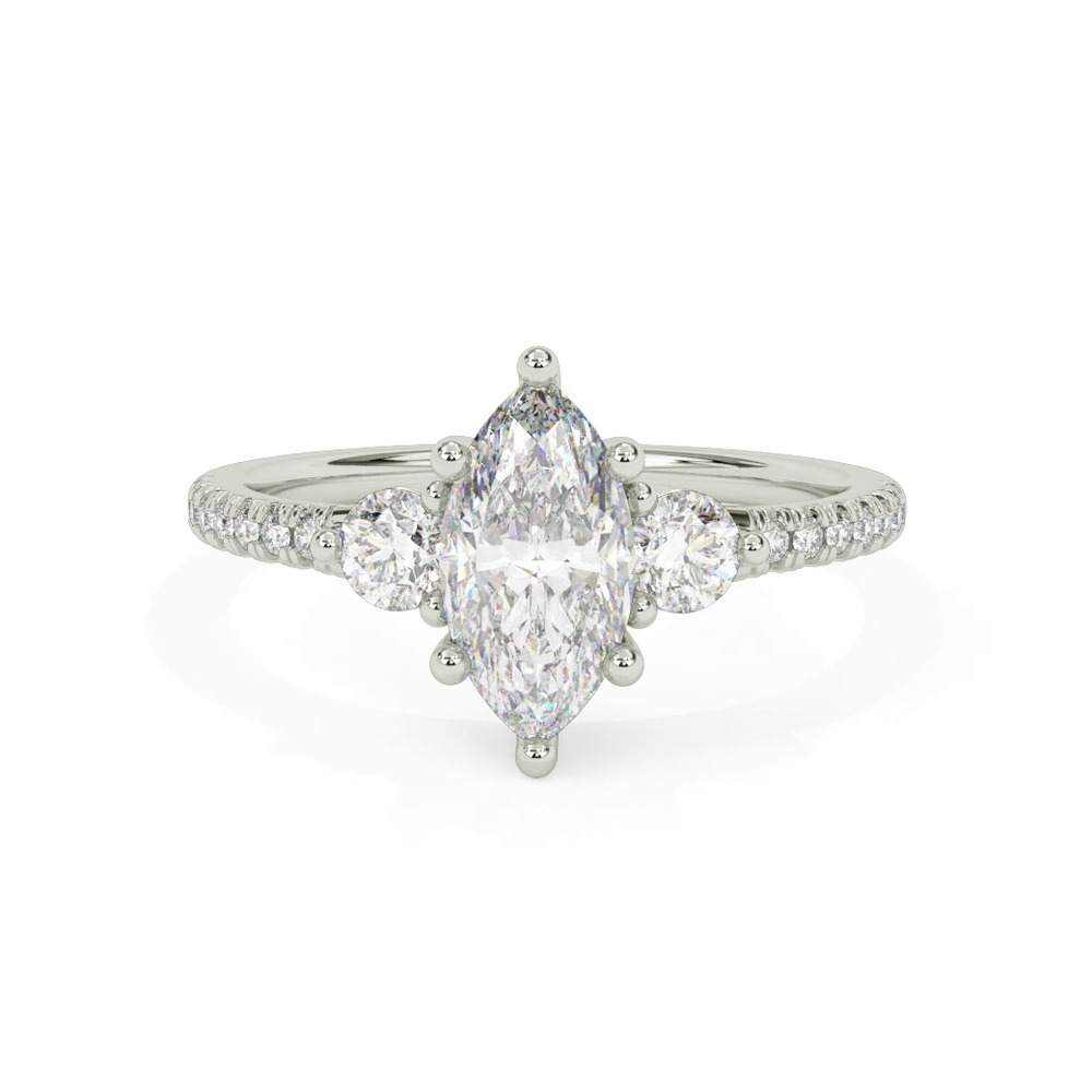 360 degree view of Brigitte Diamond Accent Engagement Ring