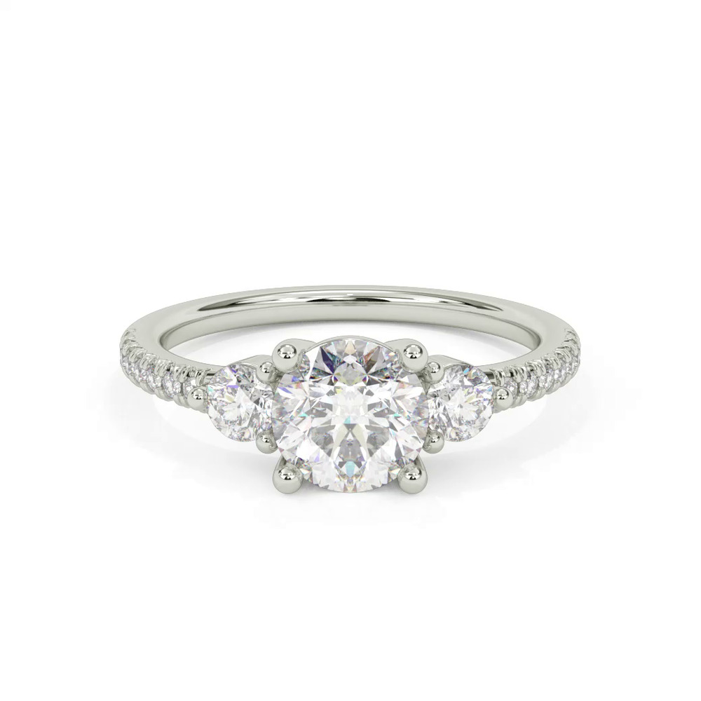 360 degree view of Brigitte Pavé Engagement Ring